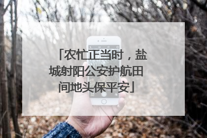农忙正当时，盐城射阳公安护航田间地头保平安
