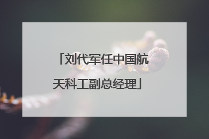 刘代军任中国航天科工副总经理