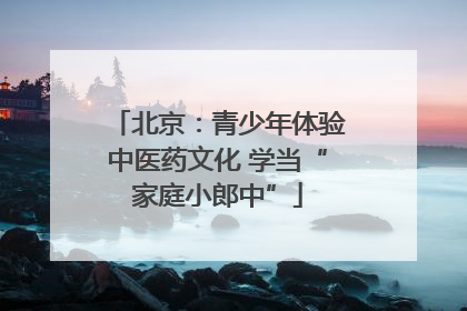 北京：青少年体验中医药文化 学当“家庭小郎中”