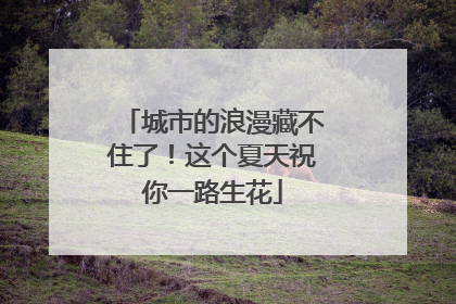 城市的浪漫藏不住了！这个夏天祝你一路生花