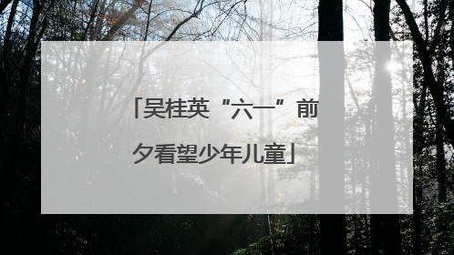 吴桂英“六一”前夕看望少年儿童