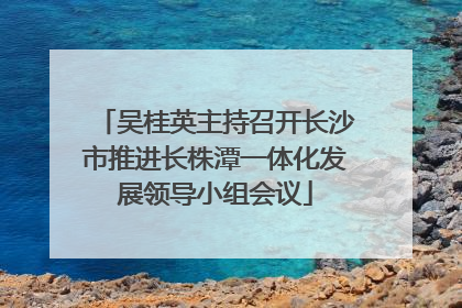 吴桂英主持召开长沙市推进长株潭一体化发展领导小组会议