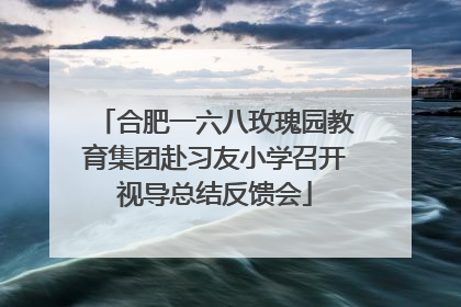 合肥一六八玫瑰园教育集团赴习友小学召开视导总结反馈会