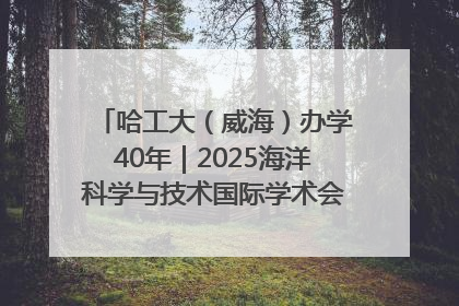 哈工大（威海）办学40年｜2025海洋科学与技术国际学术会议在威海召开