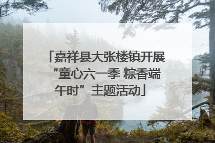 嘉祥县大张楼镇开展“童心六一季 粽香端午时”主题活动