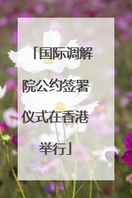 国际调解院公约签署仪式在香港举行