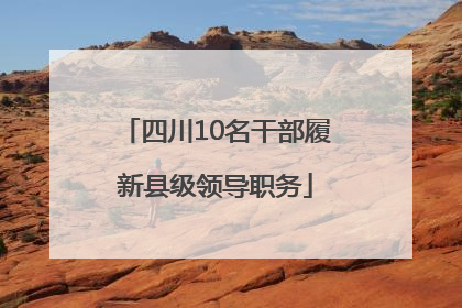 四川10名干部履新县级领导职务