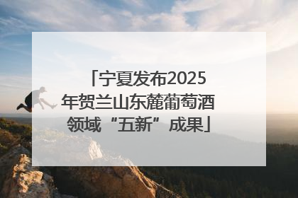 宁夏发布2025年贺兰山东麓葡萄酒领域“五新”成果
