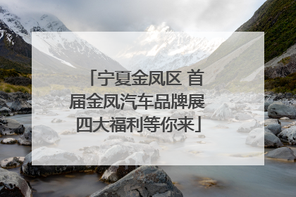 宁夏金凤区 首届金凤汽车品牌展四大福利等你来