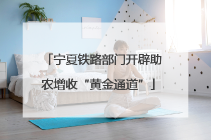 宁夏铁路部门开辟助农增收“黄金通道”
