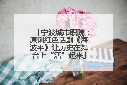 宁波城市职院：原创红色话剧《海波平》让历史在舞台上“活”起来