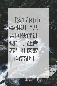 安丘团市委推进“共青团伙伴计划”，让青春与社区双向奔赴