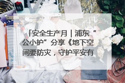 安全生产月｜浦东“公小护”分享《地下空间要防灾，守护平安有我在》安全谣