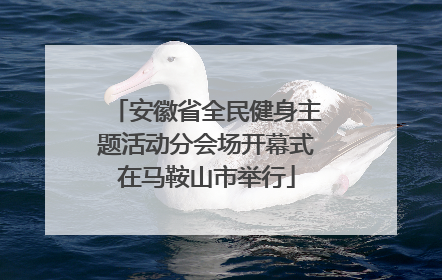 安徽省全民健身主题活动分会场开幕式在马鞍山市举行
