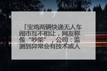 宝鸡两辆快递无人车闹市互不相让，网友称像“吵架”，公司：监测到异常会有技术或人为干预处置