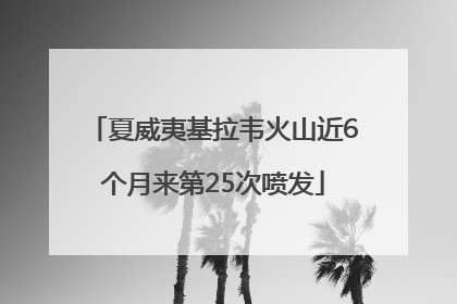 夏威夷基拉韦火山近6个月来第25次喷发