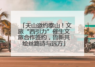天山邀约泰山！文旅“西引力”催生文旅合作签约，鲁新共绘丝路诗与远方