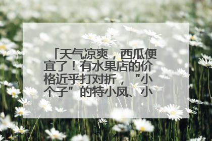 天气凉爽，西瓜便宜了！有水果店的价格近乎打对折，“小个子”的特小凤、小糖丸更好卖