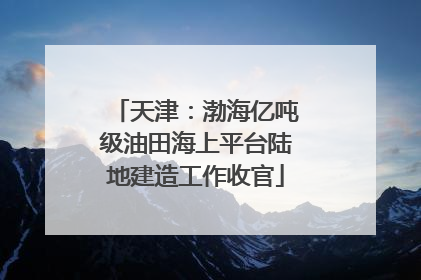 天津：渤海亿吨级油田海上平台陆地建造工作收官
