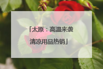 太原：高温来袭 清凉用品热销