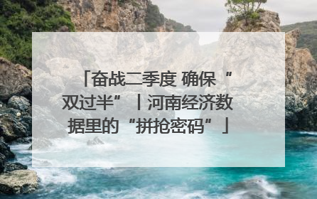 奋战二季度 确保“双过半”丨河南经济数据里的“拼抢密码”