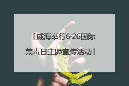 威海举行6·26国际禁毒日主题宣传活动
