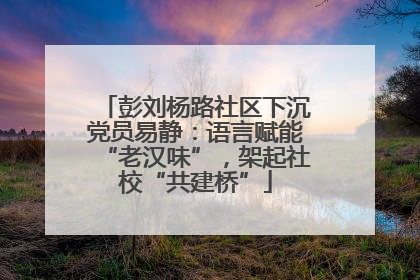 彭刘杨路社区下沉党员易静：语言赋能“老汉味”，架起社校“共建桥”