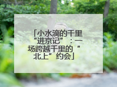 小水滴的千里“进京记”：一场跨越千里的“北上”约会