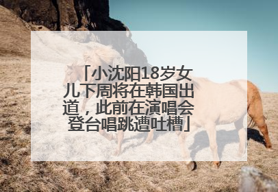 小沈阳18岁女儿下周将在韩国出道，此前在演唱会登台唱跳遭吐槽