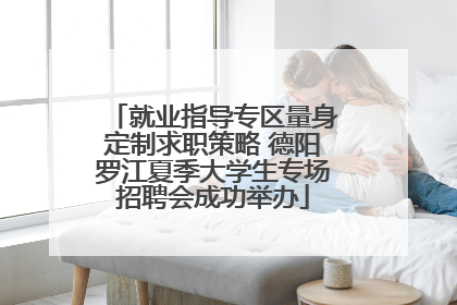 就业指导专区量身定制求职策略 德阳罗江夏季大学生专场招聘会成功举办