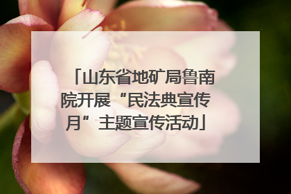 山东省地矿局鲁南院开展“民法典宣传月”主题宣传活动