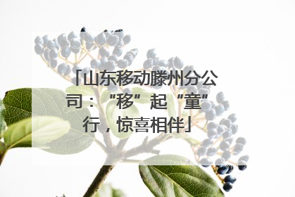 山东移动滕州分公司：“移”起“童”行，惊喜相伴