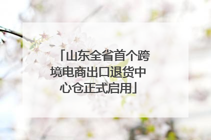山东全省首个跨境电商出口退货中心仓正式启用