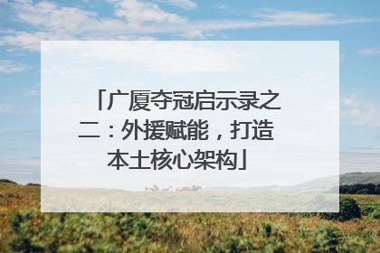 广厦夺冠启示录之二：外援赋能，打造本土核心架构
