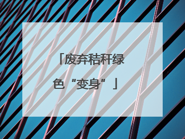 废弃秸秆绿色“变身”