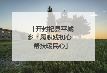 开封杞县平城乡：履职践初心 帮扶暖民心