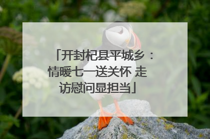 开封杞县平城乡：情暖七一送关怀 走访慰问显担当
