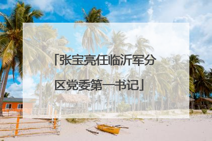 张宝亮任临沂军分区党委第一书记