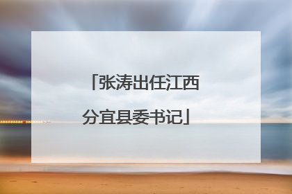 张涛出任江西分宜县委书记