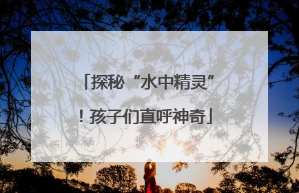 探秘“水中精灵”！孩子们直呼神奇
