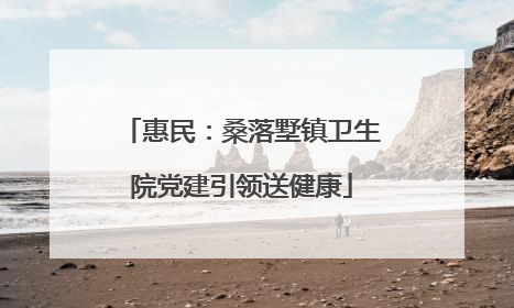惠民：桑落墅镇卫生院党建引领送健康