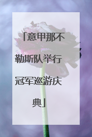 意甲那不勒斯队举行冠军巡游庆典