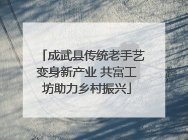 成武县传统老手艺变身新产业 共富工坊助力乡村振兴