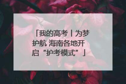 我的高考丨为梦护航 海南各地开启“护考模式”