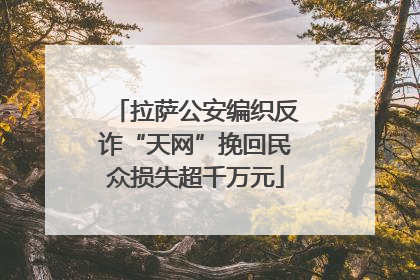 拉萨公安编织反诈“天网”挽回民众损失超千万元
