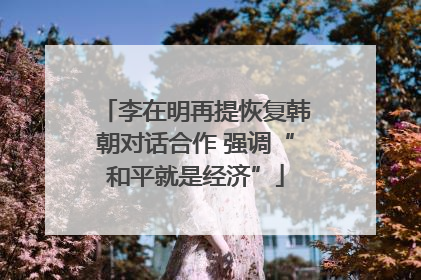 李在明再提恢复韩朝对话合作 强调“和平就是经济”