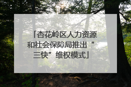 杏花岭区人力资源和社会保障局推出“三快”维权模式