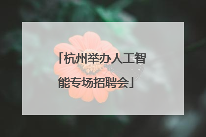 杭州举办人工智能专场招聘会