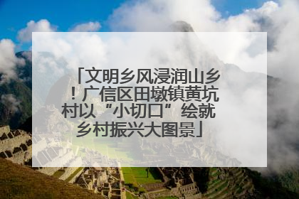 文明乡风浸润山乡！广信区田墩镇黄坑村以“小切口”绘就乡村振兴大图景