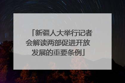 新疆人大举行记者会解读两部促进开放发展的重要条例